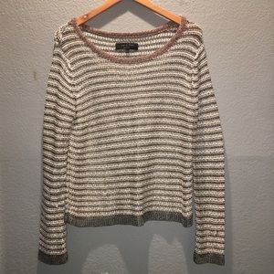 Rag & Bone NY Gray Pink Metallic Knit Sweater L